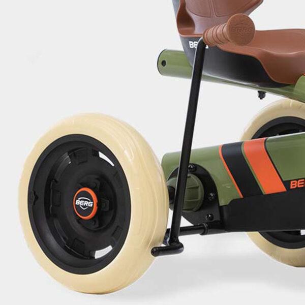 BERG Buzzy 2-in-1 pedal kart with handbrake and EVA tires for safe and smooth riding