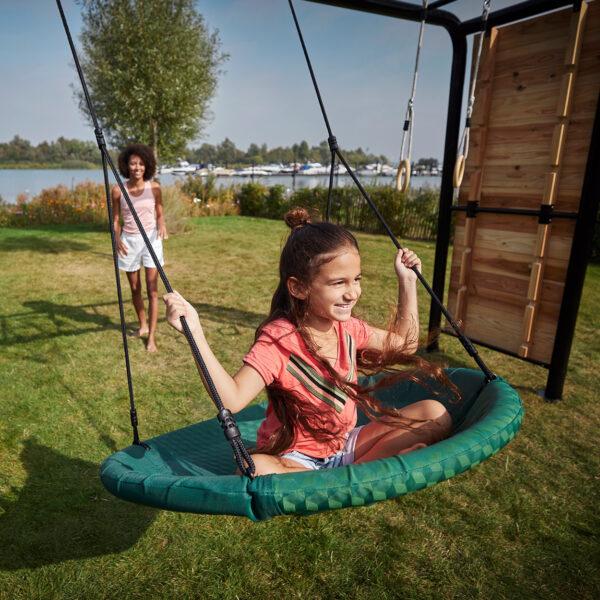 PlayBase climbing frame with swing, stands firmly without concrete