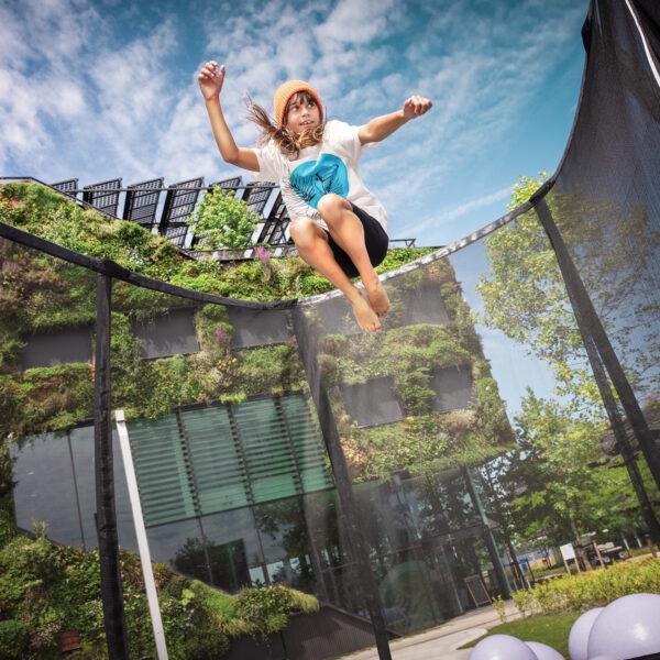 BERG Champion trampoline, fullstendig sirkulær og bærekraftig leke