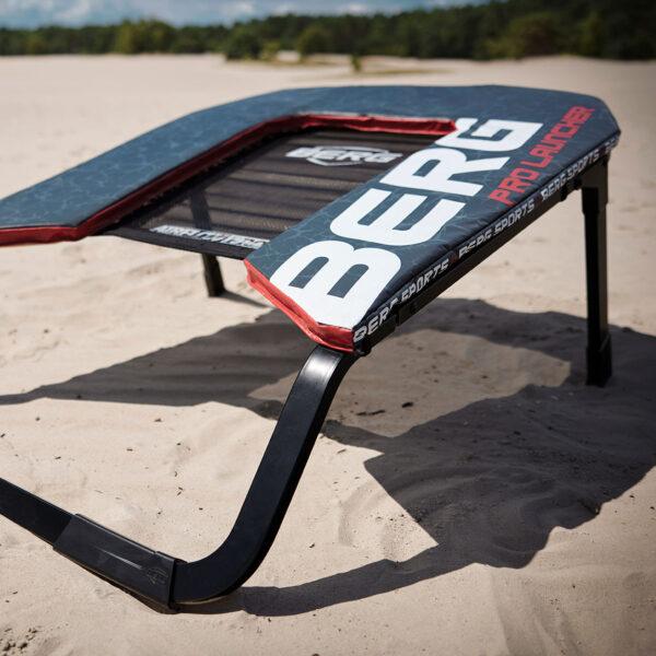 BERG Pro Launcher trampoline with unique and attractive design on sand