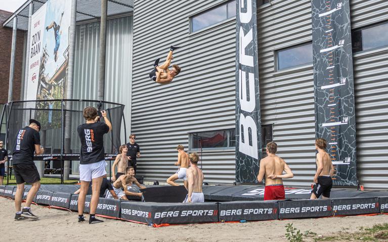 BERG Masters of Bounce athletes attempt a world record on a trampoline