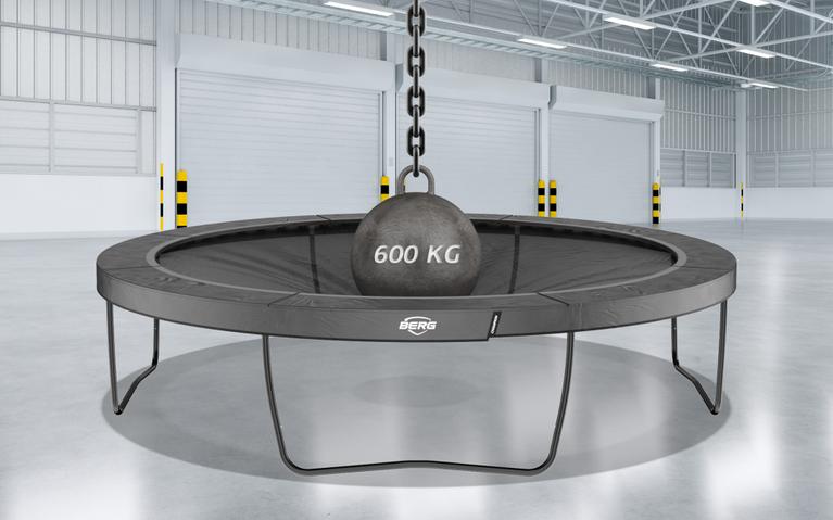 BERG Trampoline 600 KG Testgewicht banner