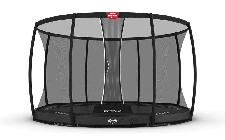 BERG Elite InGround 430 Grau + Sicherheitsnetz DLX XL