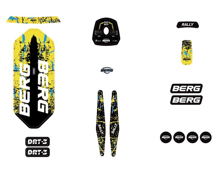 Rally - Sticker Set DRT Yellow 3 Gears