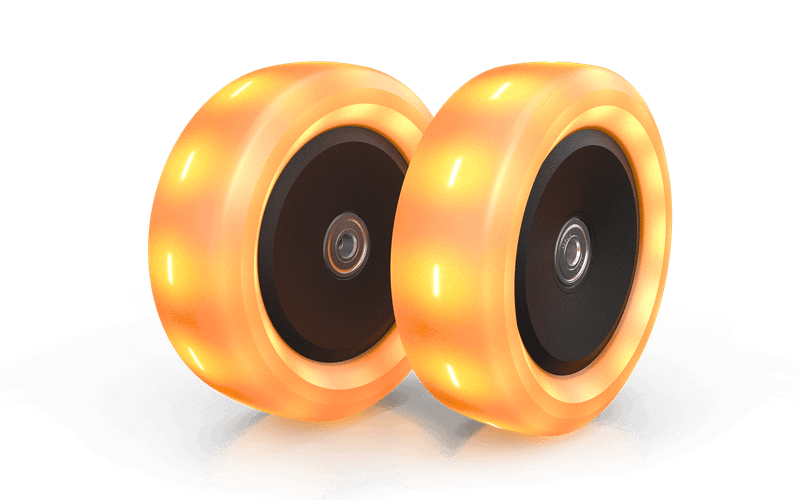 BERG Nexo Wheels 120x40mm Lights Orange