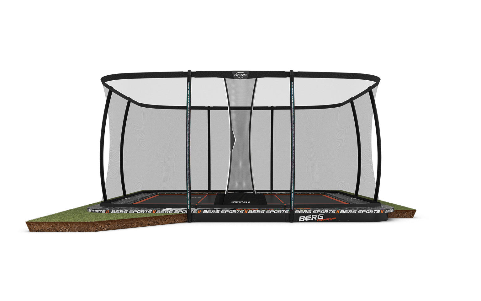 BERG SPORTS Ultim Pro Bouncer FlatGround 5x5 + Safety Net XL