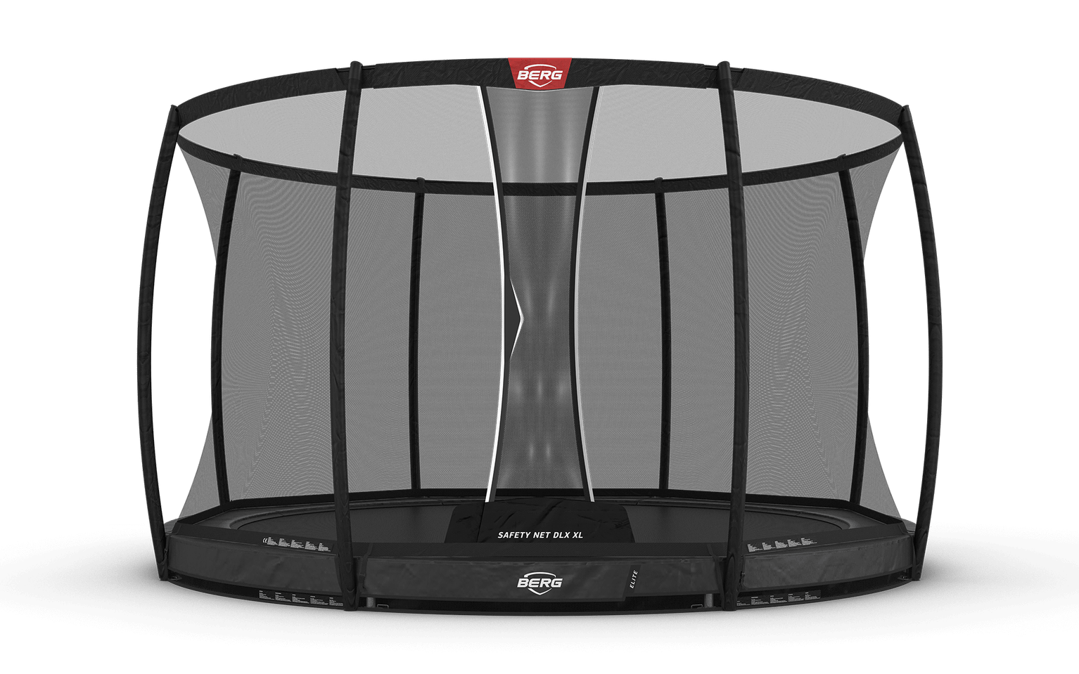 BERG Elite InGround 430 Grau + Sicherheitsnetz DLX XL