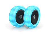 BERG Nexo Wheels 120x40mm Lights Blue