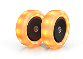 BERG Nexo Wheels 120x40mm Lights Orange