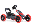 BERG Reppy Rebel go-kart in grey with red accents and durable EVA tires