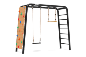 BERG PlayBase climbing frame with swing, climbing wall, and ladder